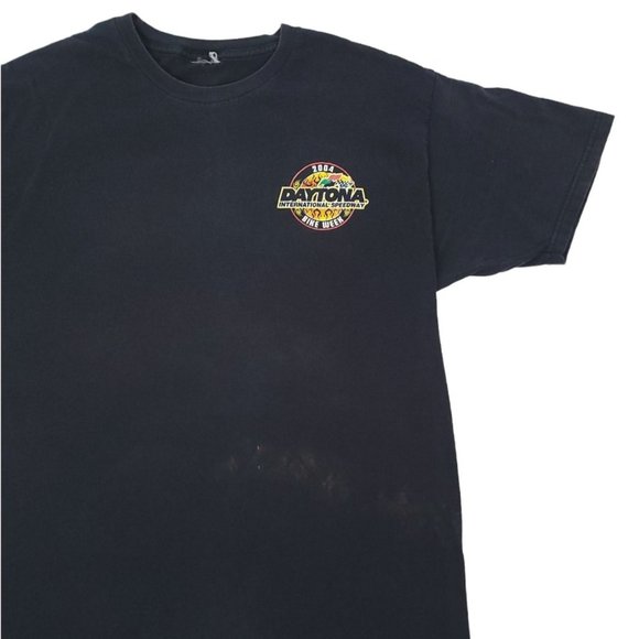 Daytona Beach Bike Week 2004 T Shirt Size M 63 Years Short Sleeve Black - Picture 8 of 12
